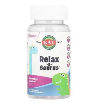KAL Dinosaurs Relax-a-Saurus, szőlő ízű rágótabletta, 30 db