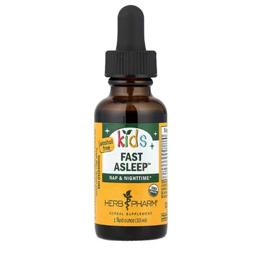 Herb Pharm Kids Fast Asleep, természetes alvást támogató, alkoholmentes cseppek, 30 ml