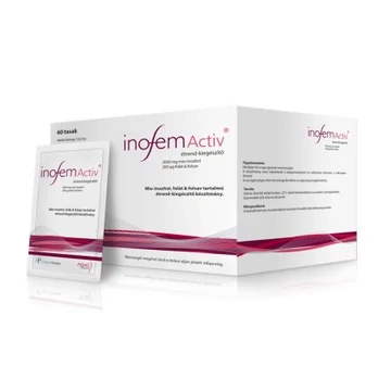 Inofem Activ Inozitol és folsav tartalmú étrend-kiegészítő por, 60 tasak