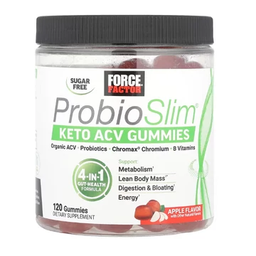 Force Factor ProbioSlim Keto ACV gumicukor, alma ízű, 120 db