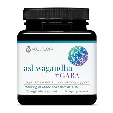 Youtheory Ashwagandha + GABA, 60 db