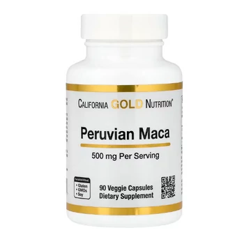 California Gold Nutrition, Perui Maca, 500 mg növényi kapszula, 90 db