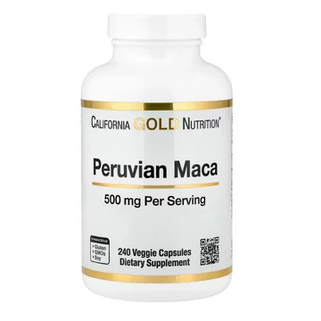 California Gold Nutrition, Perui Maca, 500 mg növényi kapszula, 240 db