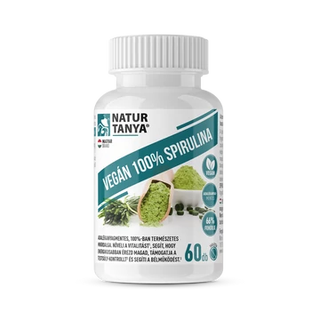 Natur Tanya Vegán 100% Spirulina, 60 db