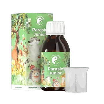 NaturalSwiss PARASIC JUNIOR Parazitaellenes gyógynövény szirup gyermekeknek 150ml