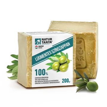 Natur Tanya Lúgmentes, 100%-os aleppói szűz olíva színszappan, 200 g