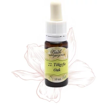 Bach virágterápia, 10 ml - Tölgyfa, a kitartás virága - 22-es