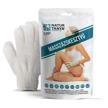 Natur Tanya 5 ujjas Masszázskesztyű 1PÁR - radírozó, vérkeringést serkentő hatással