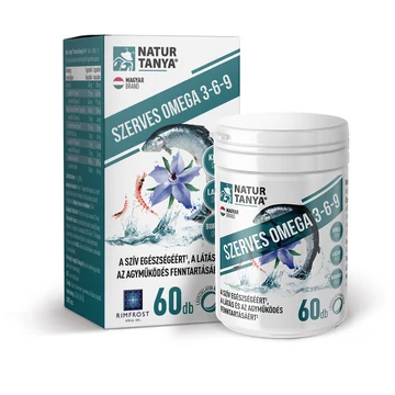 Natur Tanya Szerves Omega 3-6-9 zsírsavak 3 féle természetes olajforrásból, 60 db