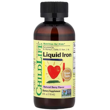 ChildLife Essentials Folyékony vas, természetes bogyós ízű, 118 ml