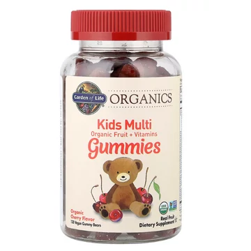 Garden of Life Kids Multi gumivitamin, organikus cseresznye íz, 120 db vegán gumivitamin