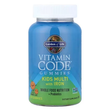 Garden of Life Vitamin Code Kids Multivitamin vassal, narancs íz, 90 db gumivitamin