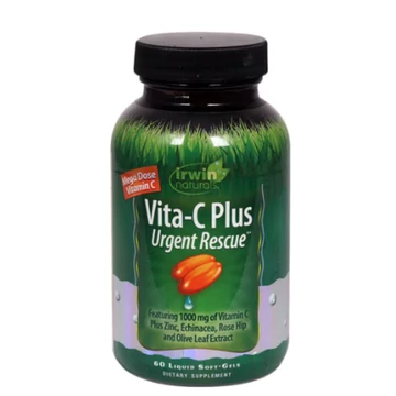 Irwin Naturals Nagy Dózisú C-vitamin + Csipkebogyó & Cink Komplex, 60 db lágyzselatin kapszula