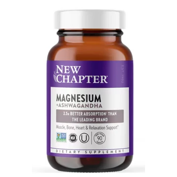 New Chapter Magnézium és Ashwagandha, 90 db