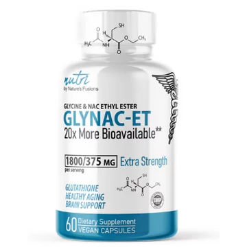 Nutri GlyNAC-ET – Glicin &amp;amp; NAC-etil-észter,  375 mg, 60 db vegán kapszula
