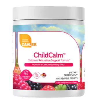 Zahler ChildCalm, gyermek nyugalom és ellazulás támogatása, gyümölcsös ízű, 60 rágótabletta