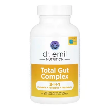 Dr. Emil Nutrition Total Gut Complex, Prebiotikum + Probiotikum + Posztbiotikum a bélrendszer egészségéért, 60 db