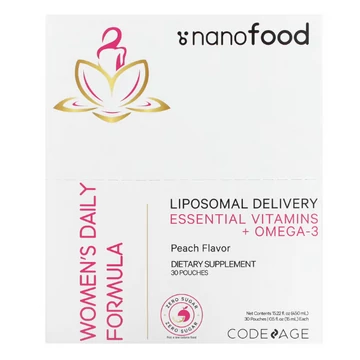Codeage Nanofood Teen Daily Formula, Liposzómás Multivitamin + Omega-3, 30 tasak