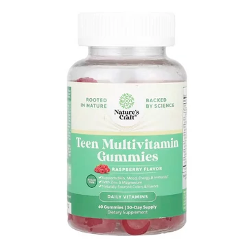 Nature's Craft Teen Multivitamin tinédzsereknek napi támogatás a növekedéshez és az aktív életmódhoz, 60 db