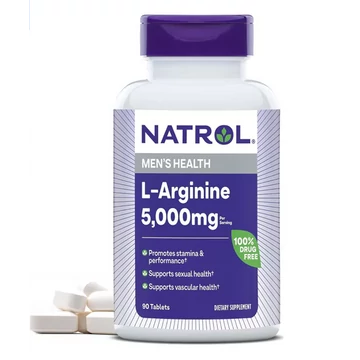 Natrol L-Arginin, szexuális egészség javítása, 5000 mg, 90 db