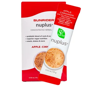 Sunrider Nuplus növényi élelmiszer Almás-fahéjas, 10 x 15g