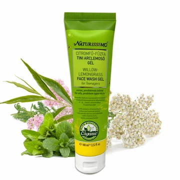 Naturissimo Citromfű-fűzfa tini arclemosó gél, 100 ml