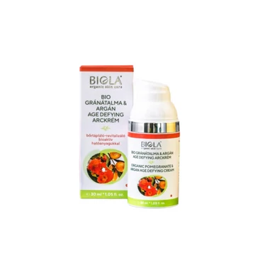Biola bio Gránátalma-argán age defying arckrém, 30 ml