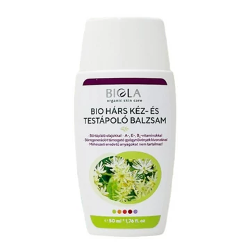 Biola bio Hárs kéz- és testápoló balzsam bármely bőrtípusra, 50 ml