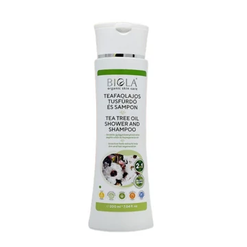 Biola bio Teafaolajos tusfürdő és sampon, 200 ml