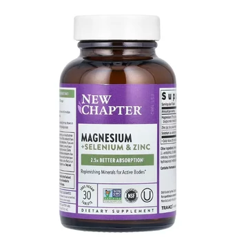 New Chapter Magnesium + Selenium &amp;amp; Zinc tabletta, 30 db