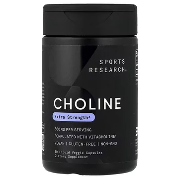 Sports Research Choline 400 mg/kapszula, 60 db folyékony növényi kapszula