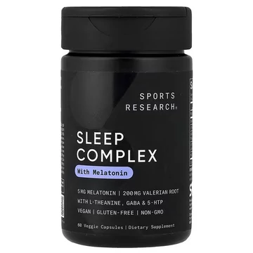 Sports Research Sleep Complex melatoninnal, 60 db növényi kapszula