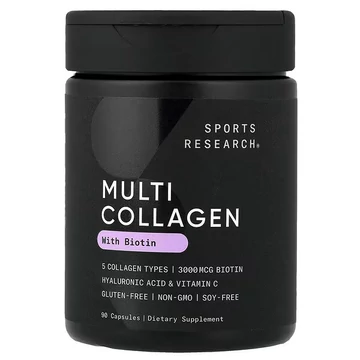 Sports Research Multi Collagen Biotinnal, 90 db