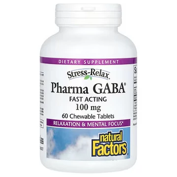 Natural Factors Stress-Relax Pharma GABA, 100 mg, 60 kapszula
