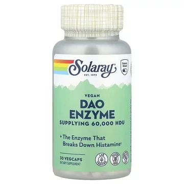 Solaray Vegan DAO Enzyme, 4.2 mg, 30 VegCaps
