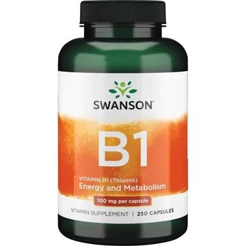 Swanson B1 vitamin tiamin, 100 mg, 250 db