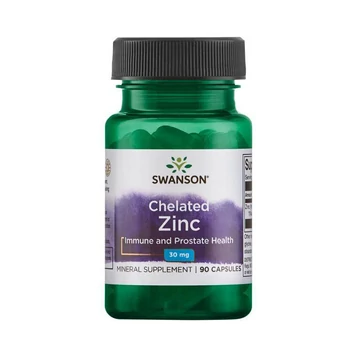 Swanson Cink chelated kelát kötésű cink, 30 mg, 90 db