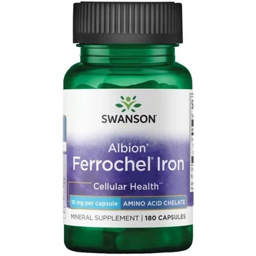 Swanson Ferrochel iron vas-biszglicinát-kelát, 18 mg, 180 db