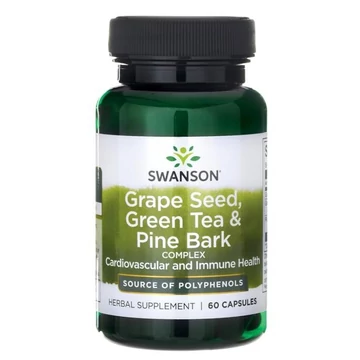 Swanson Grape seed, green tea & pine bark szőlmag, zöld tea,fenyőkéreg, komplex, 60 db