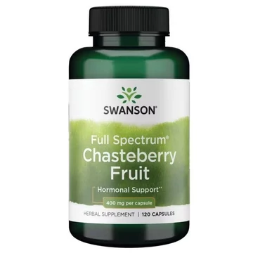 Swanson Chasteberry fruit full spektrumú barátcserje, 400 mg, 120 db