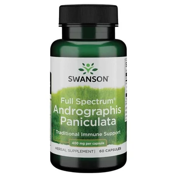 Swanson Andrographis paniculata full sepktrum, 400 mg, 60 db