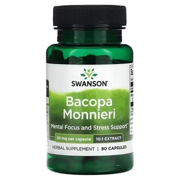 Swanson Bacopa monnieri 10:1 kivonat, 50mg, 90 db