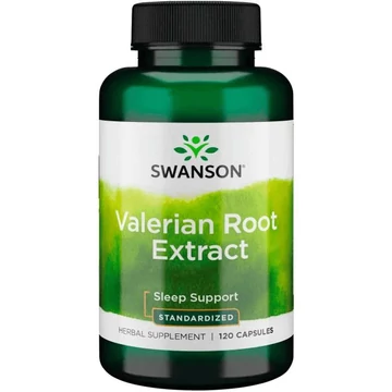Swanson Valeriana root extract koncentrált hatóanyaggal, 200 mg, 120 db