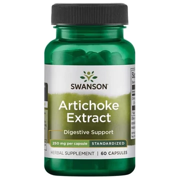 Swanson Artichoke extract articsóka kivonat, standardizált, 250 mg, 60 db