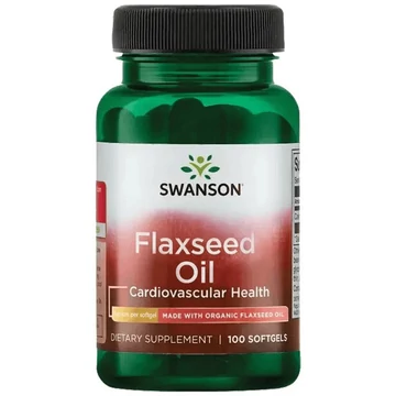 Swanson Flaxseed oil lenmag olaj koncentrátum, 1 g, 100 db