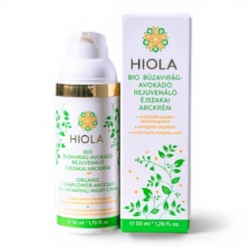 Hiola Bio búzavirág-avokádó rejuvenáló éjszakai arckrém, 50 ml