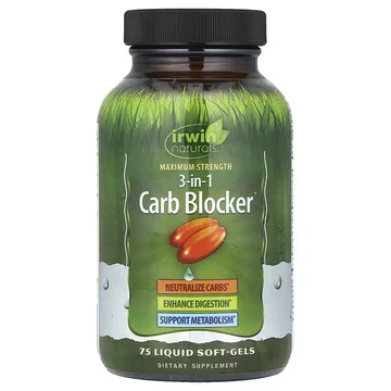 Irwin Naturals 3 az 1-ben Szénhidrátblokkoló maximum erősség, 75 db lágyzselatin kapszula