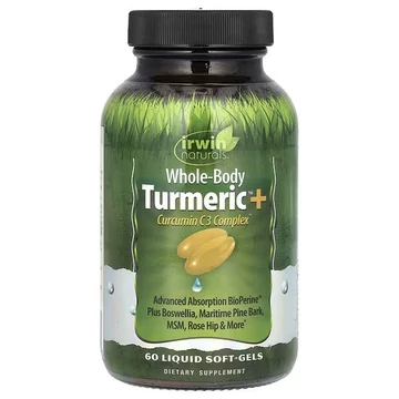 Irwin Naturals Kurkuma &amp;amp; Kurkumin Bioaktív Komplex, 60 db lágyzselatin kapszula