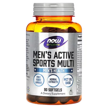 NOW Foods Men's Active Sports Multi, 90 lágyzselatin kapszula