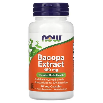 NOW Foods Bacopa kivonat, 450 mg, 90 vegetáriánus kapszula